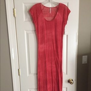 NWT Free People Pink/Strawberry maxi dress